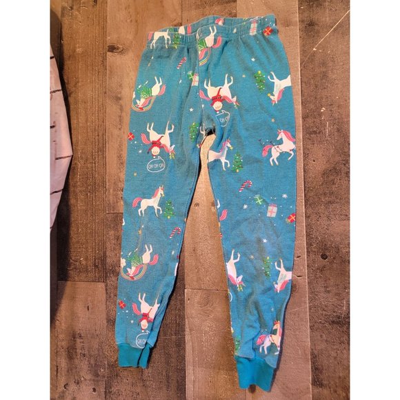 Carter's blue youth pants santa unicorn candy cane xmas tree presents - Picture 1 of 4